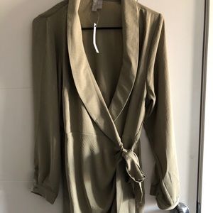 ASOS Green Wrap Dress